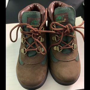 COPY - Timberland brown and olive green boys boots. Great conditions. Like new.